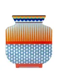 VESTA small Fenice geometric-patterned decorative vase - White