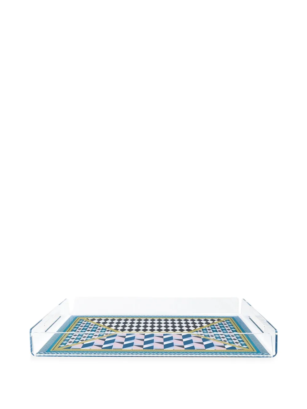 VESTA patterned serving tray (45cm x 31cm) | azul | Image 1