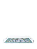 VESTA patterned serving tray (45cm x 31cm) - Blue
