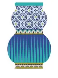 VESTA large Giudecca vase - Blue
