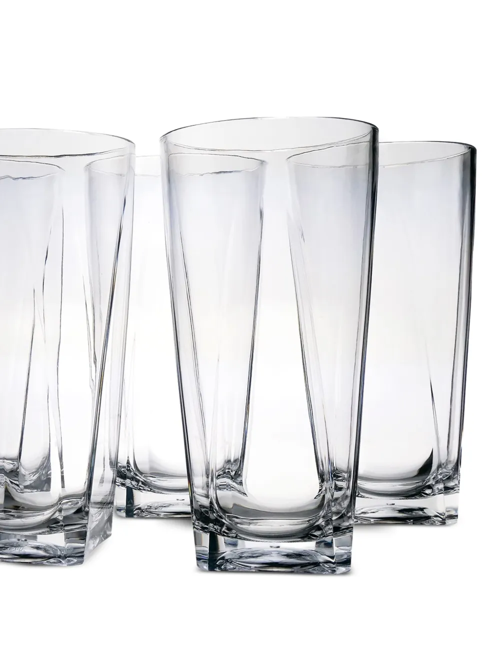 VESTA TAPERED CRYSTAL DRINKING GLASSES (SET OF SIX)