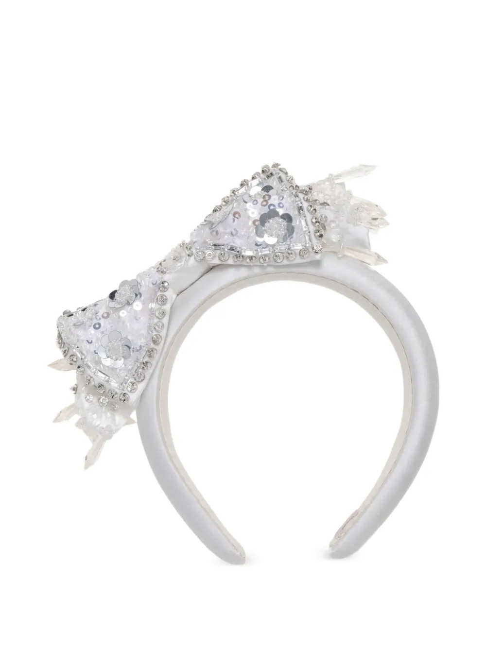 Tutu Du Monde Cerchietto con fiocco e perline - Bianco