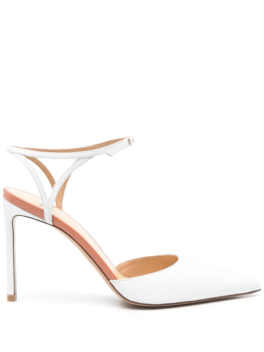 Francesco Russo 90mm leather pumps White