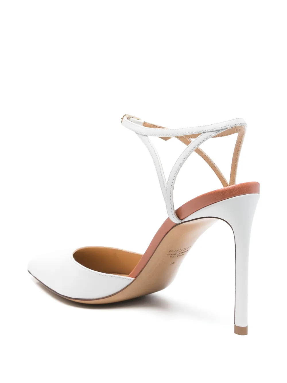 Francesco Russo 90mm leather pumps White
