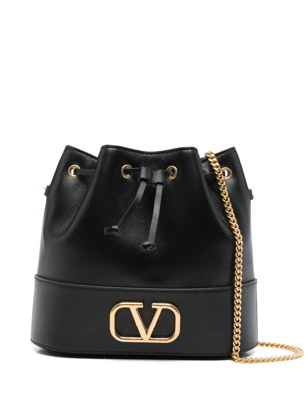 Valentino Garavani Pre-Owned mini VLogo Signature bucket bag - ブラック Valentino Garavani Pre-Owned mini VLogo Signature bucket bag - ブラック