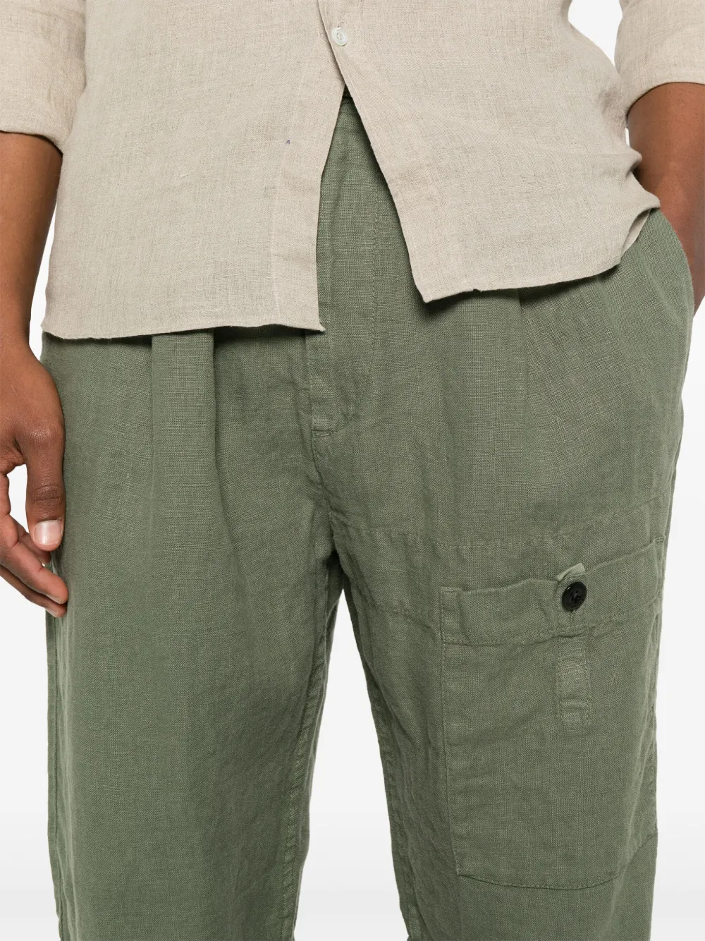 C.P. Company Linnen broek Groen