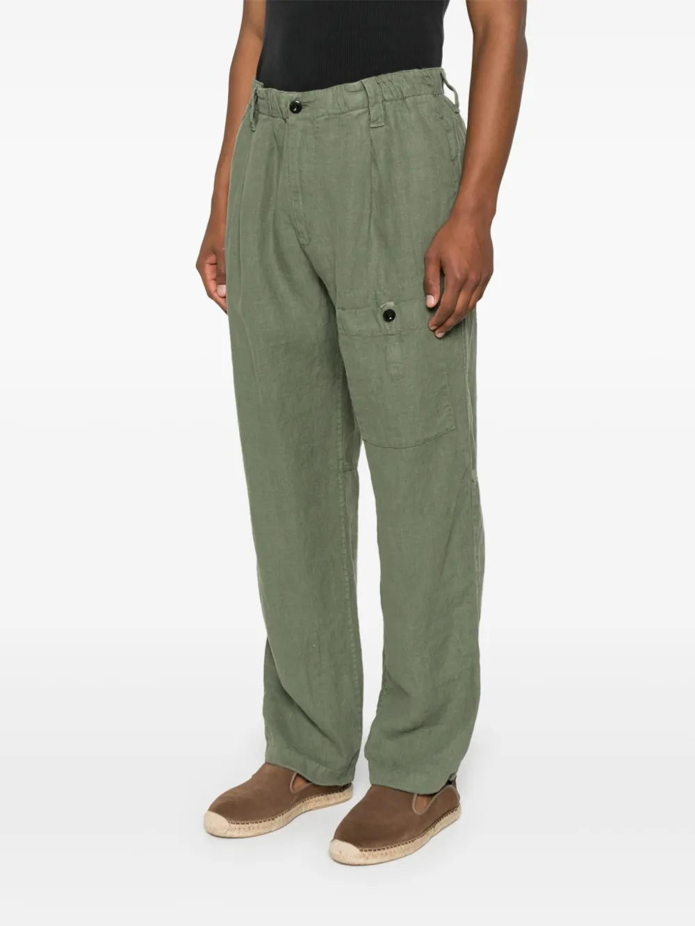 C.P. Company Linnen broek Groen