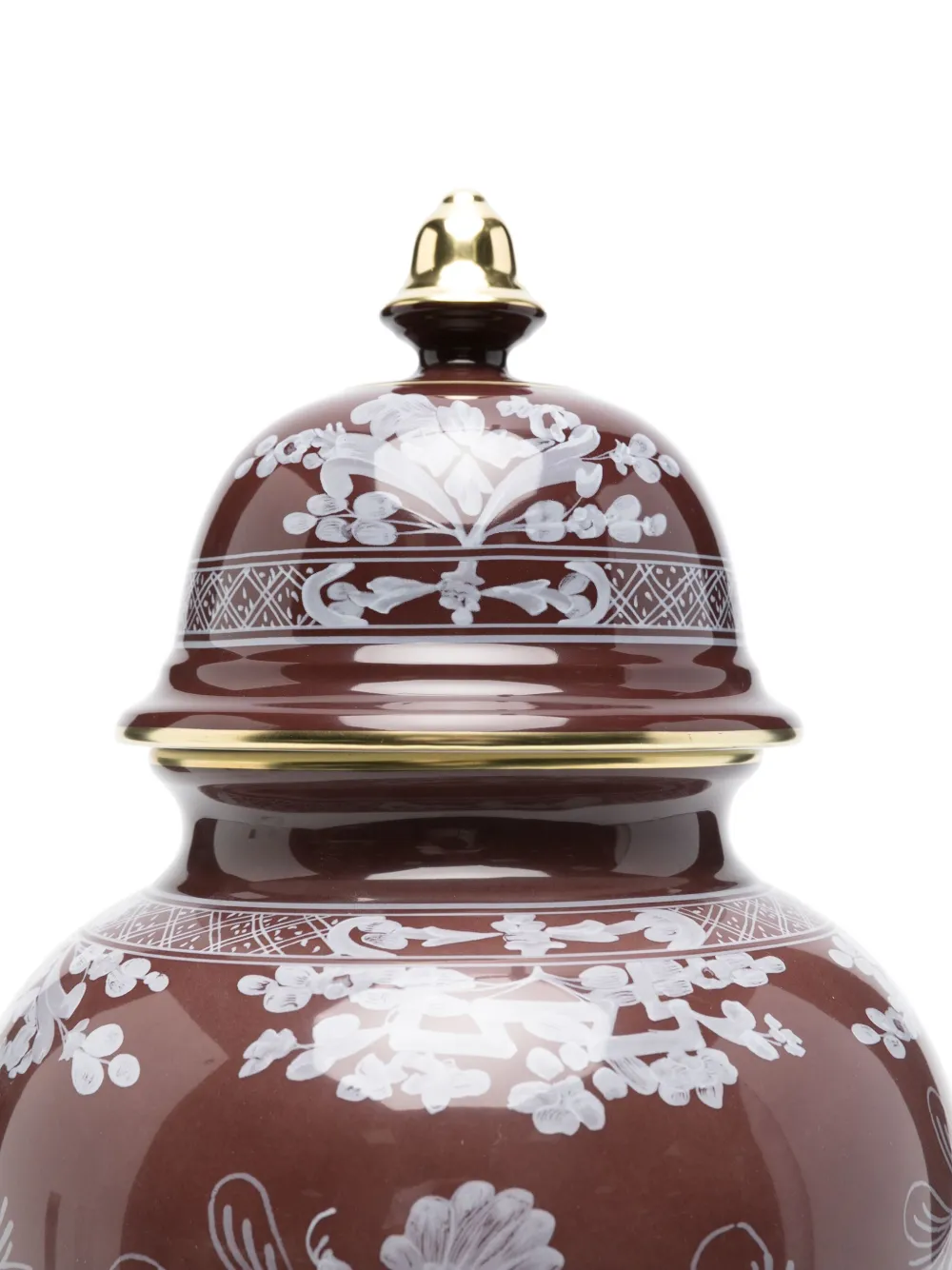 GINORI 1735 Grote Potiche vaas (19.6 cm) - Bruin