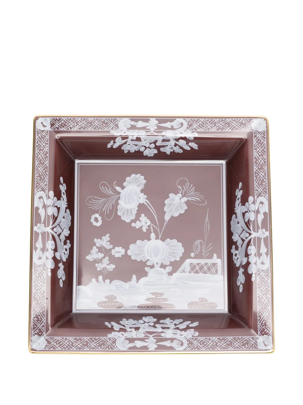GINORI 1735 Deko-Tablett mit Blumen-Print 24,5cm x 24,5cm | Dekorative Ablagen & Teller | Image 2