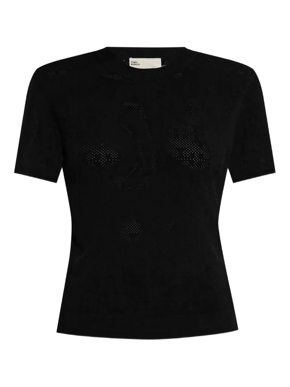 Tory Burch パーフォレーテッド ニットトップ - ブラック Tory Burch パーフォレーテッド ニットトップ - ブラック