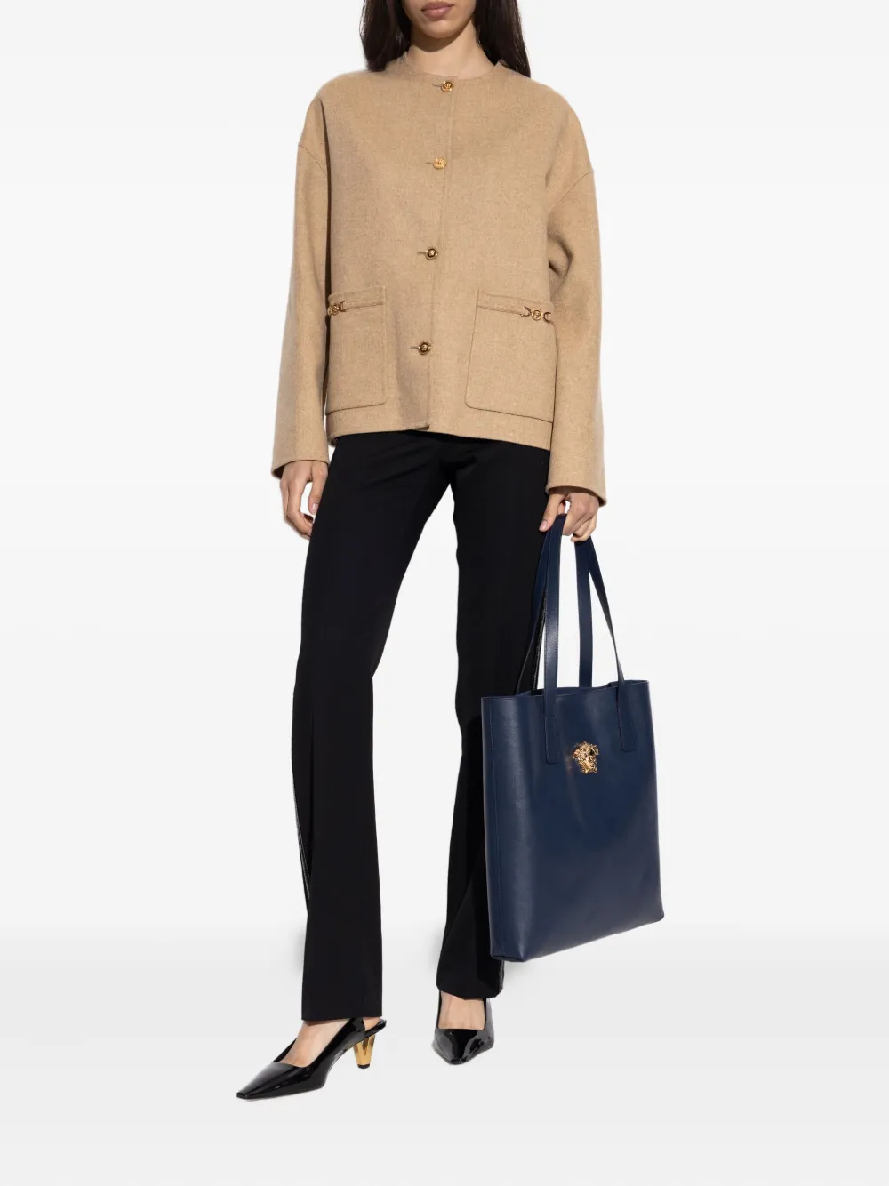 Shop Versace Medusa-embellished Jacket