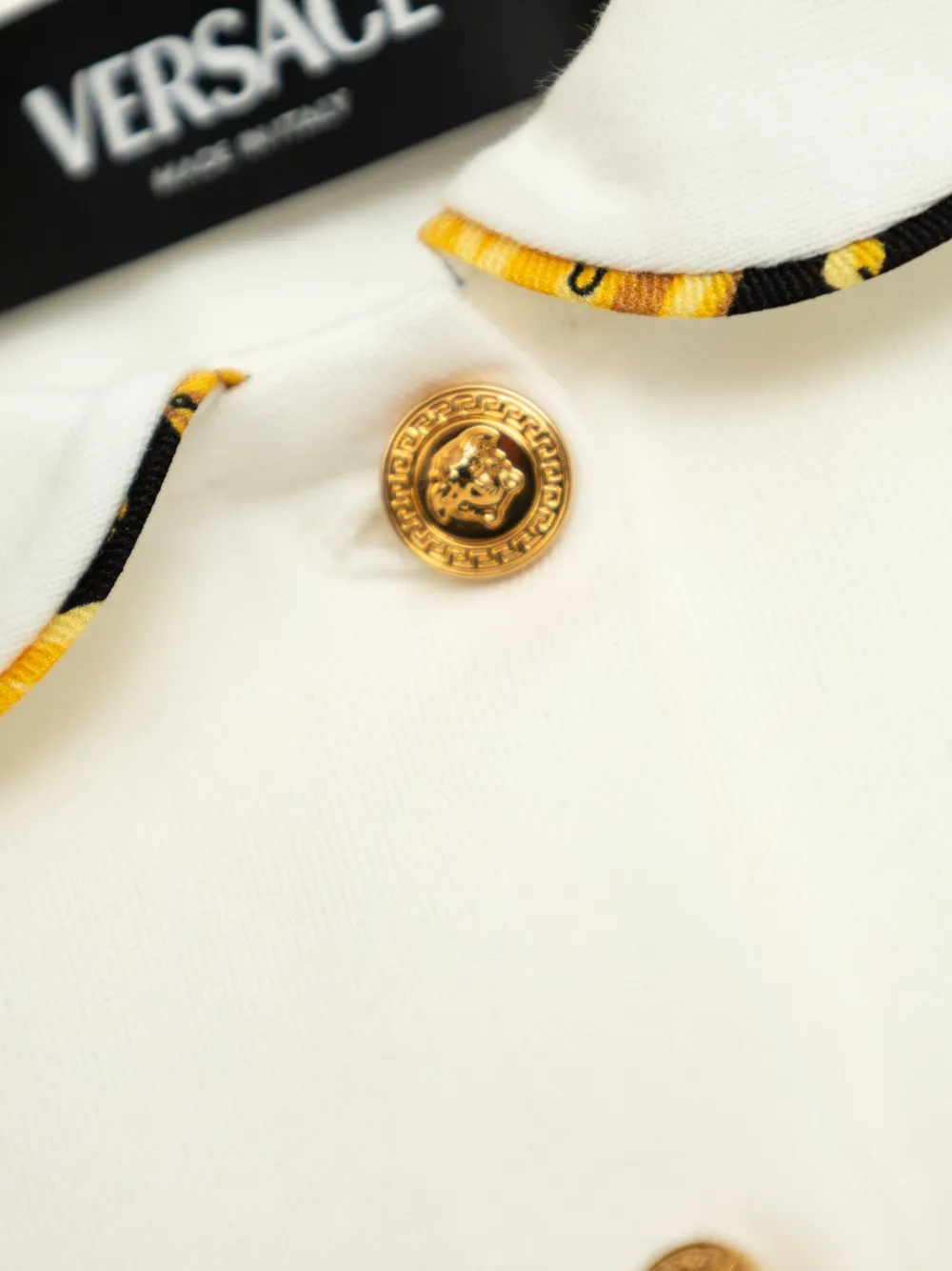 Versace Peter Pan-collar Button-up Peplum Shirt