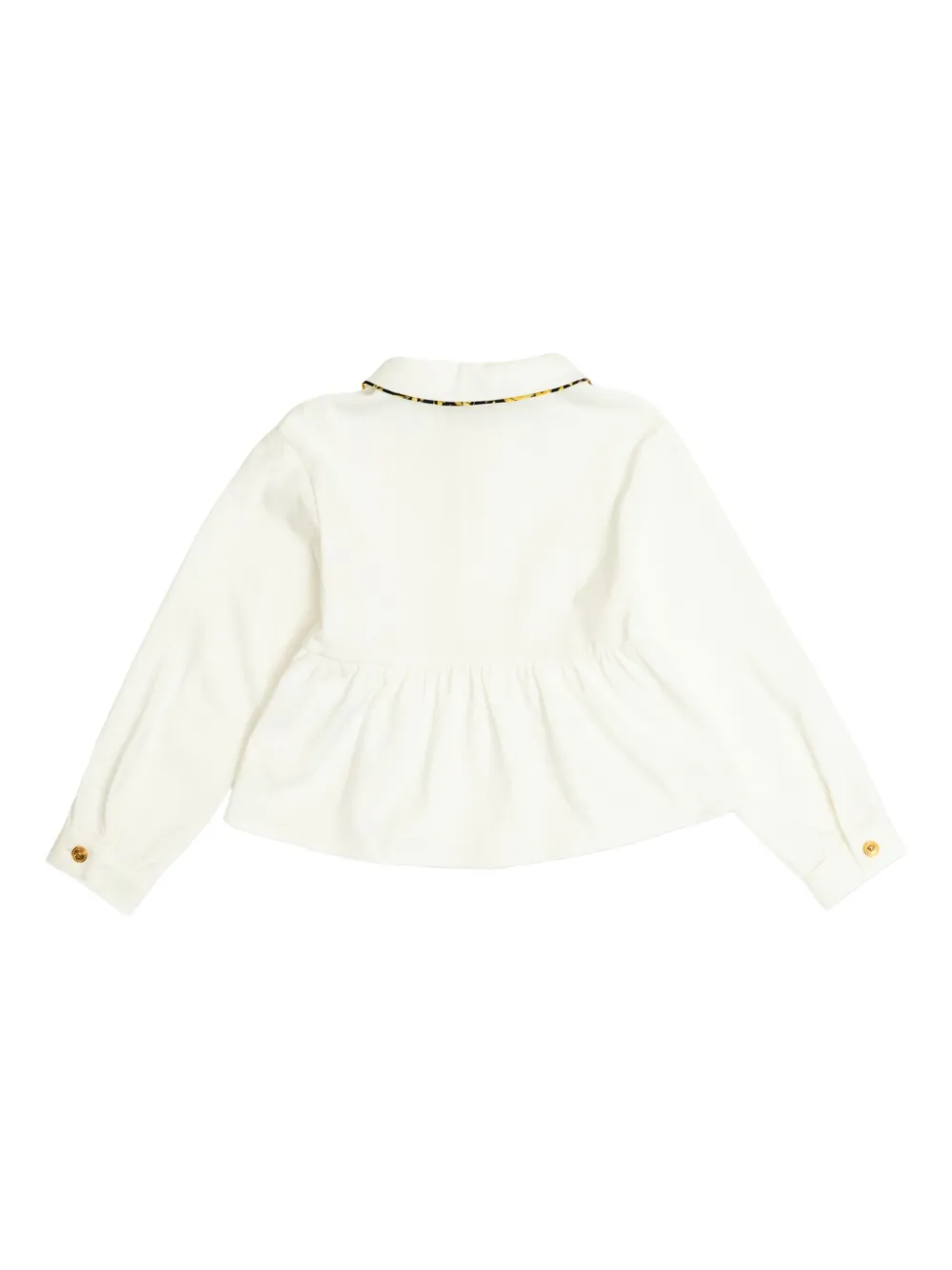 Versace Peter Pan-collar Button-up Peplum Shirt