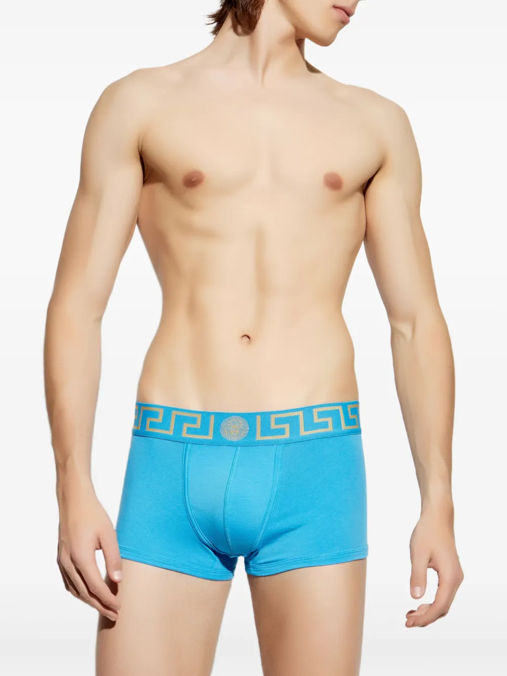 Versace Boxershorts met Greca-detail Blauw