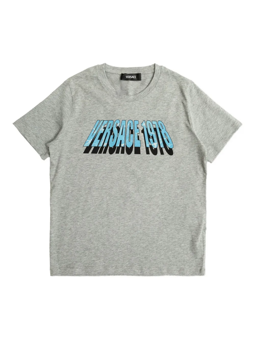 Versace Kids グラフィック Tシャツ - グレー Versace Kids グラフィック Tシャツ - グレー