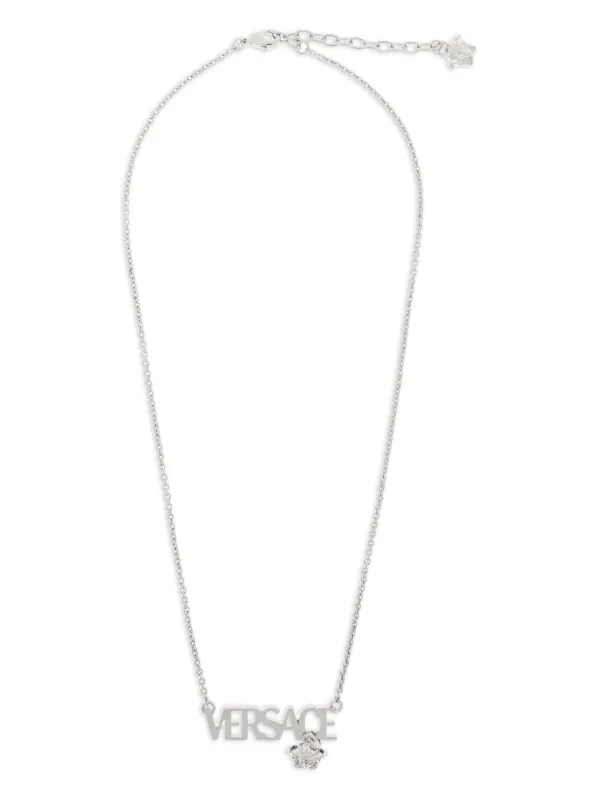 Versace ロゴ ネックレス | シルバートーン | FARFETCH JP