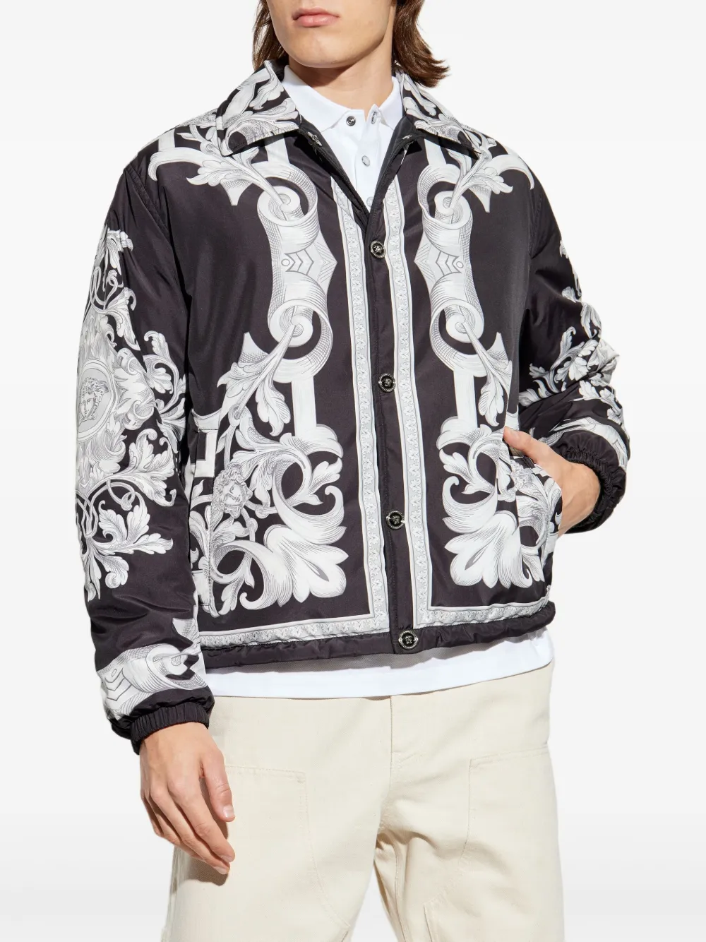 Versace Omkeerbaar jack Zwart