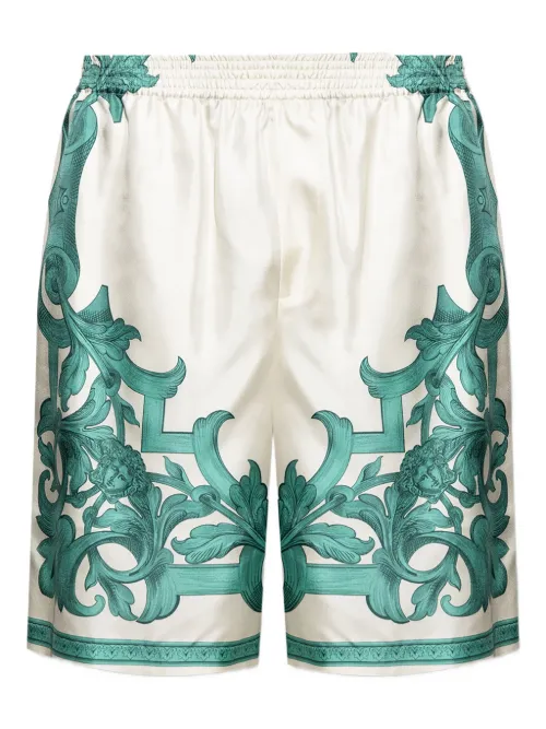 Short en soie à imprimé baroque - Versace - Modalova
