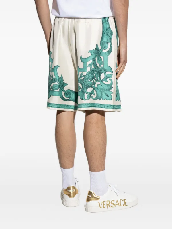 VERSACE ショートパンツ サイズ4 バロック Versace バロックプリント シルクショートパンツ | ホワイト
