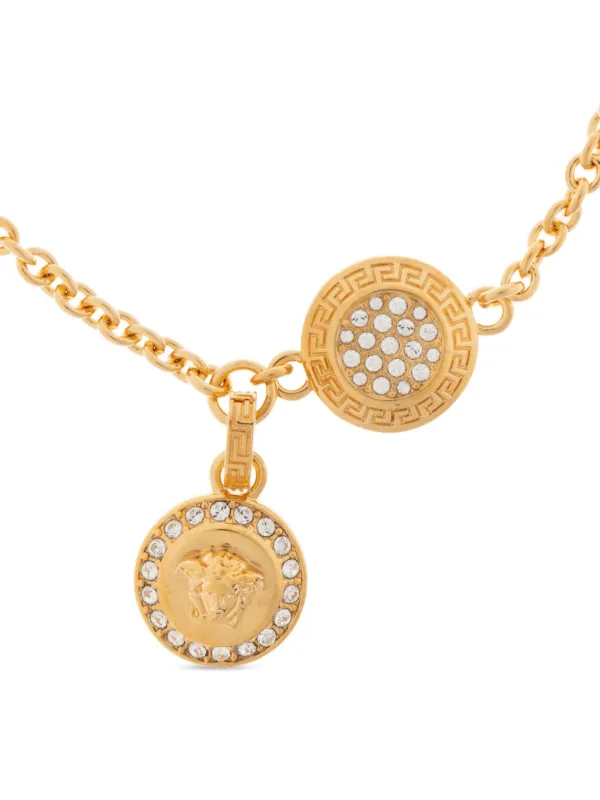 残り僅か!VERSACE ゴールドトーン&クリスタル・ブレスレット Versace クリスタル ブレスレット | ゴールドトーン | FARFETCH JP