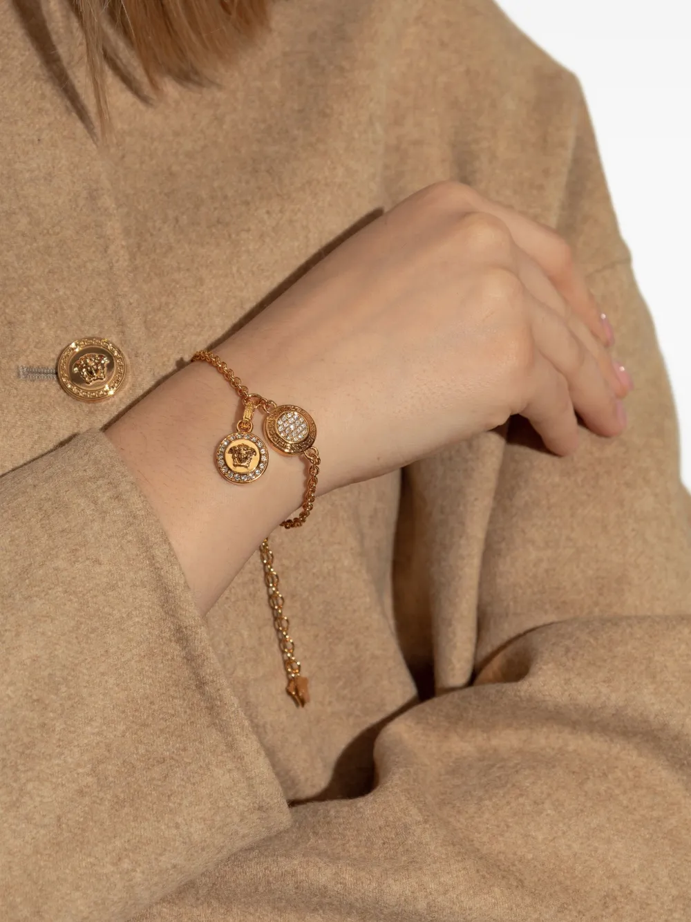 Versace crystal-embellished bracelet - Goud
