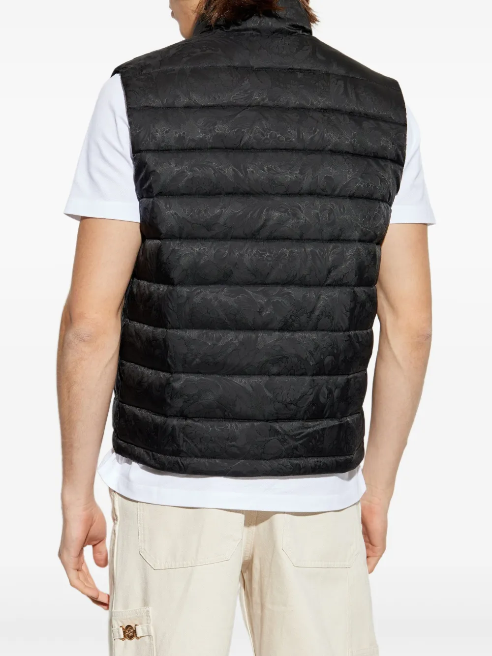 Versace Bodywarmer met Barocco-jacquard Zwart