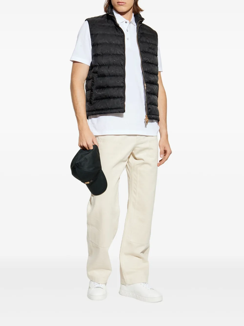 Versace Bodywarmer met Barocco-jacquard Zwart