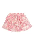 Versace Kids Underwater Barocco ruffled skirt - Pink