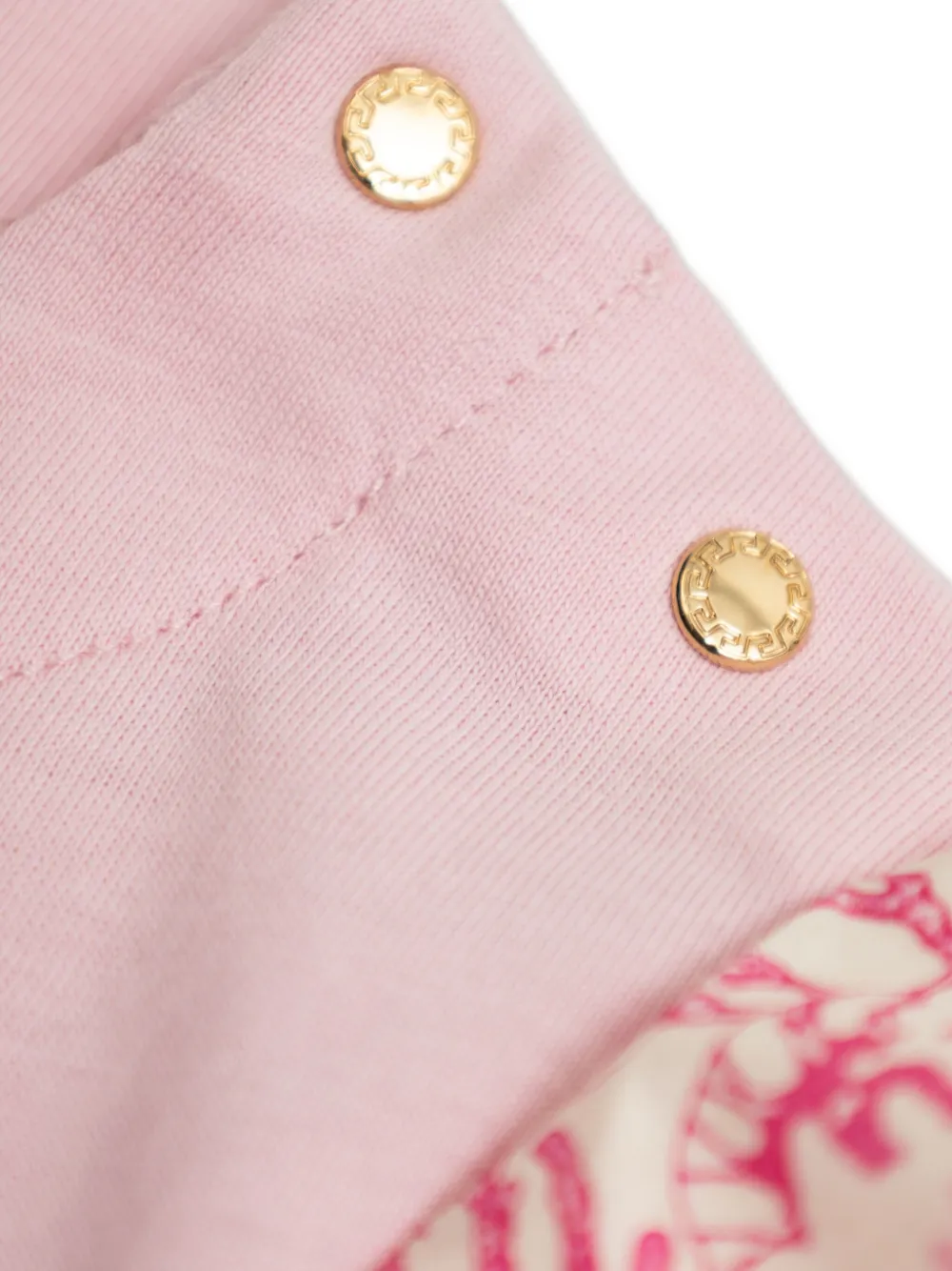 Versace Kids Underwater Barocco T-shirt met ruchemouwen Roze