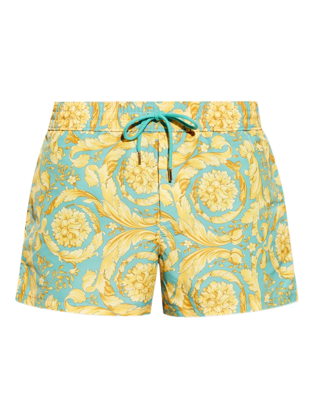 Versace バロッコ トランクス水着 - イエロー Versace バロッコ トランクス水着 - イエロー