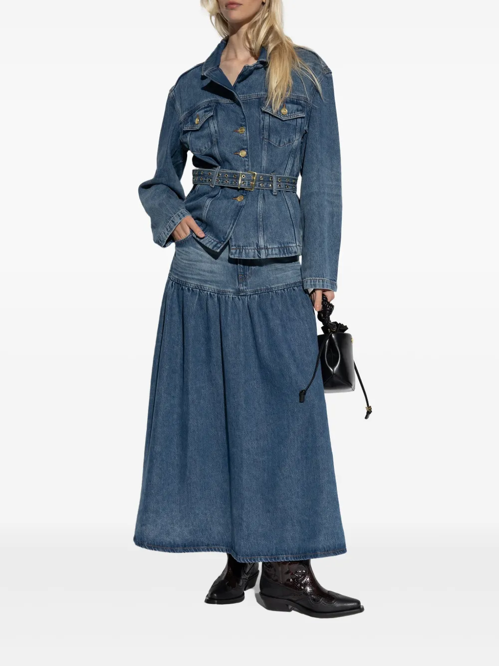 GANNI Jaqueta com cinto | Jaqueta jeans | Image 2
