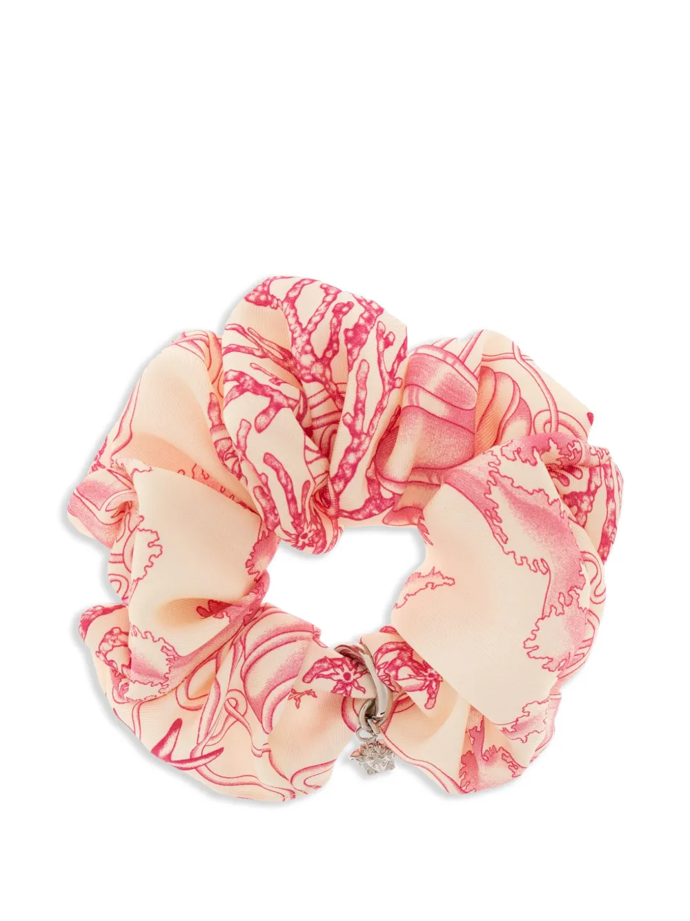 Versace Satijnen scrunchie Roze
