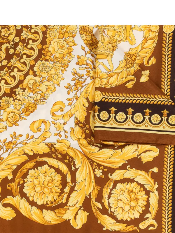 Versace プリント スカーフ | ブラウン | FARFETCH JP
