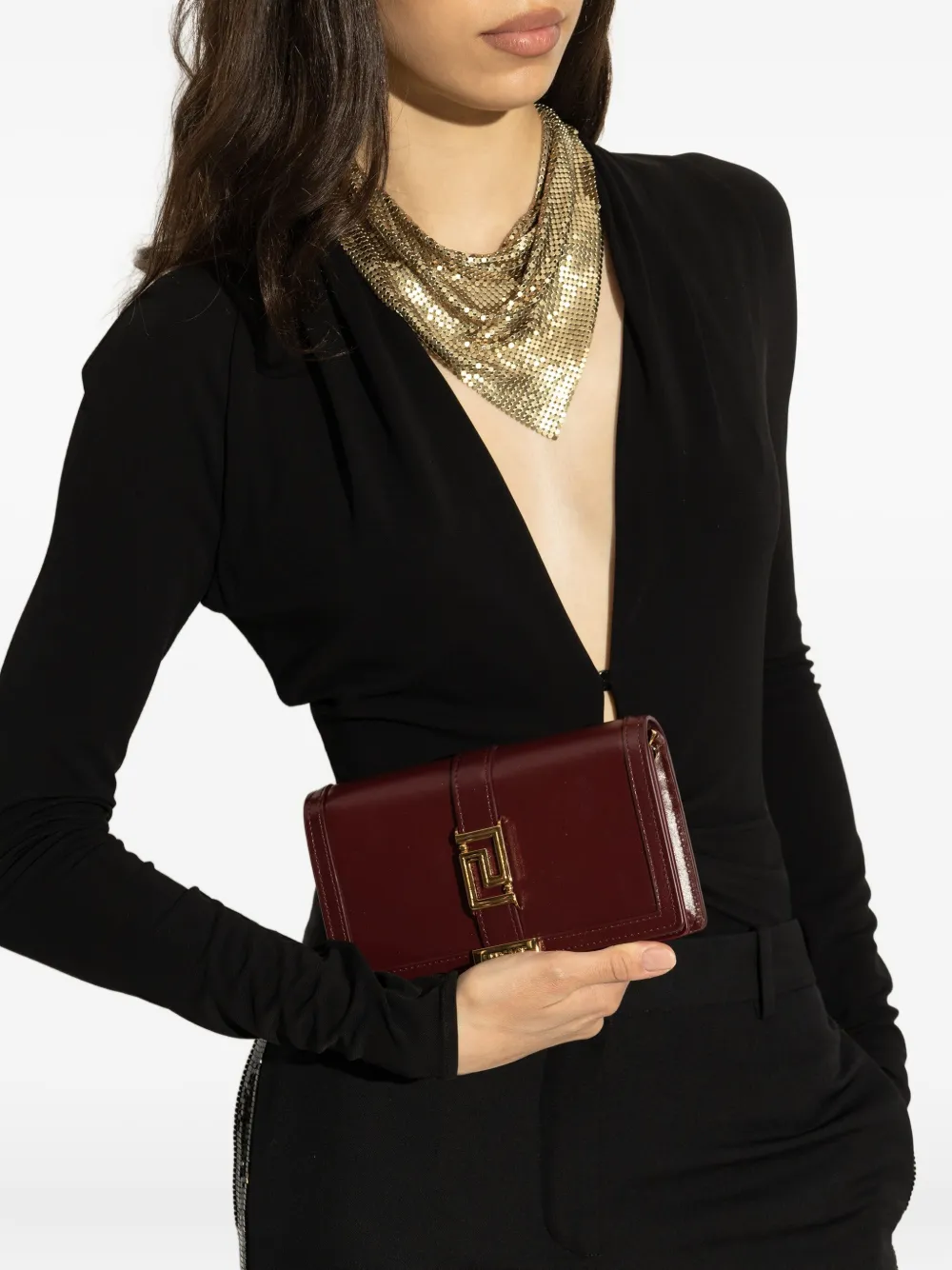 Versace mini Greca Goddess clutch bag - Rood