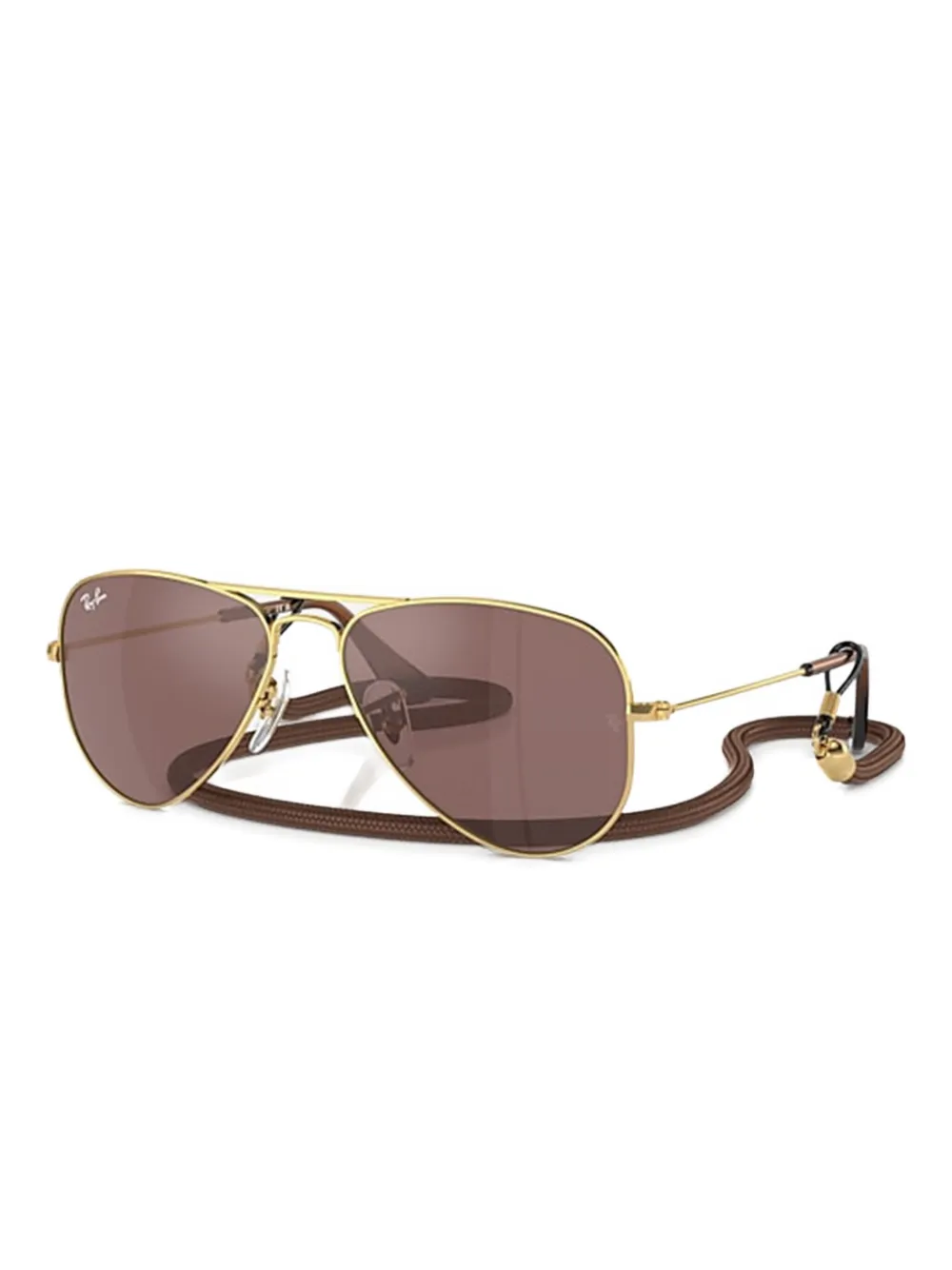 RAY-BAN JUNIOR Aviator zonnebril met metallic montuur Goud