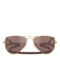 RAY-BAN JUNIOR Aviator metallic sunglasses - Gold