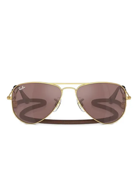 RAY-BAN JUNIOR Aviator metallic sunglasses