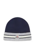 Moncler Enfant virgin-wool beanie - Blue