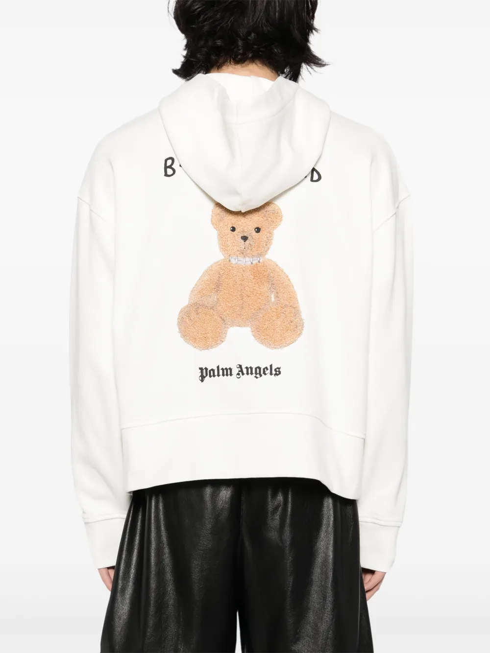 Palm Angels Hoodie met logopatch Wit