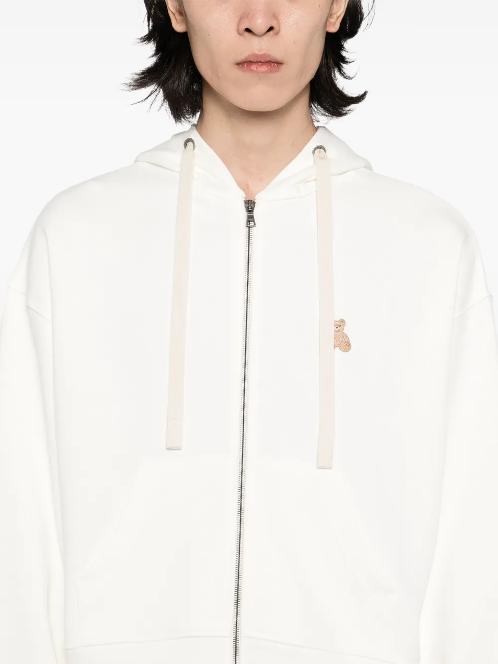 Palm Angels Hoodie met logopatch Wit