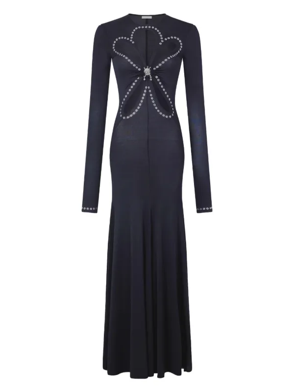 Rabanne Cut-out Evening Dress in Black