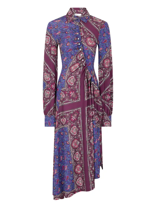 Rabanne Asymmetric Shirt Dress - Blue Rabanne Asymmetric Shirt Dress - Blue