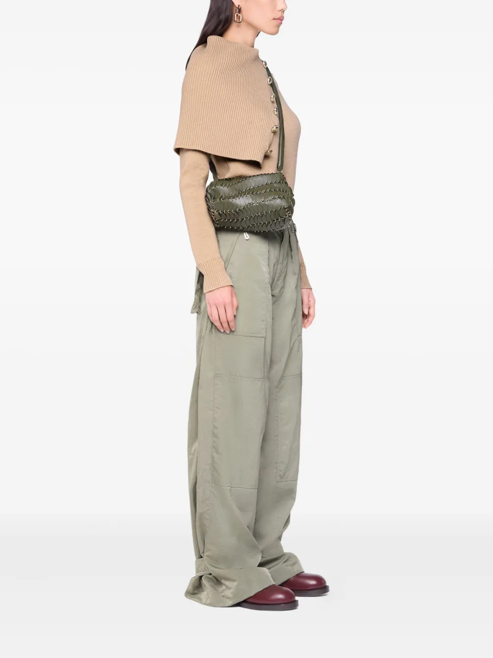 RABANNE ASYMMETRIC RIBBED SWEATER