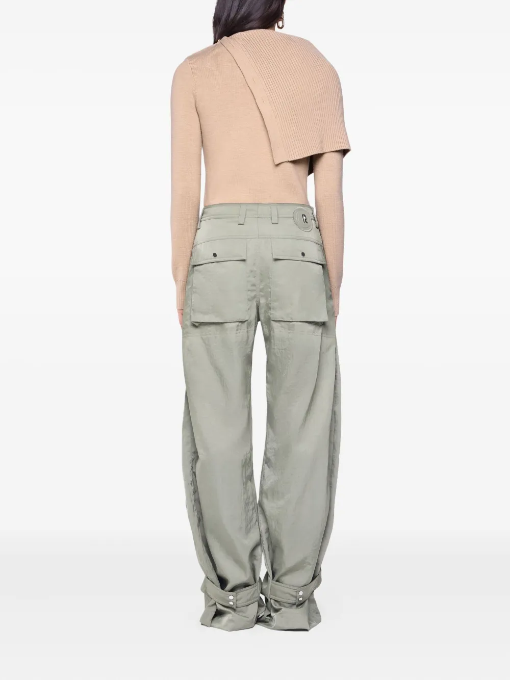 RABANNE ASYMMETRIC RIBBED SWEATER