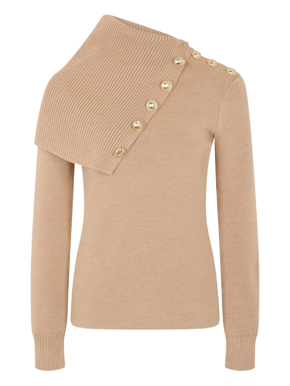RABANNE ASYMMETRIC RIBBED SWEATER