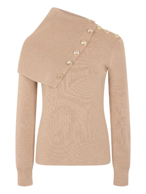 Rabanne asymmetric ribbed sweater