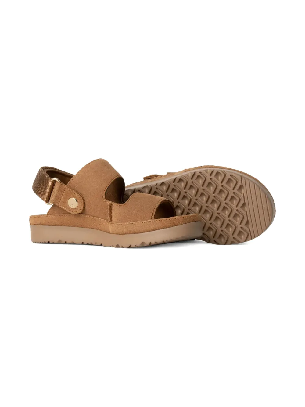 UGG Kids Goldenstar Glide adjustable-strap platform sandals Brown