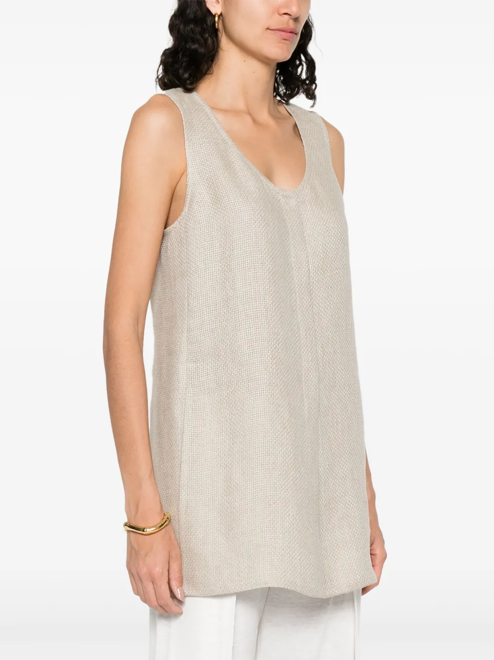 Giorgio Armani Linnen top Beige