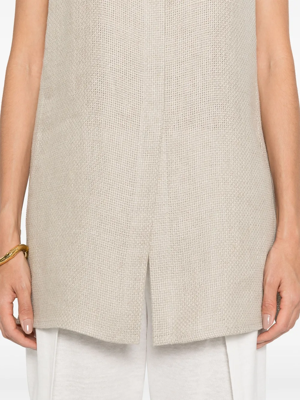Giorgio Armani Linnen top Beige