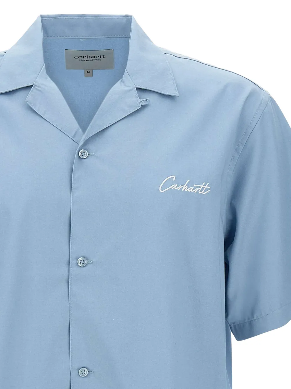 Carhartt WIP logo-embroidered shirt Blauw